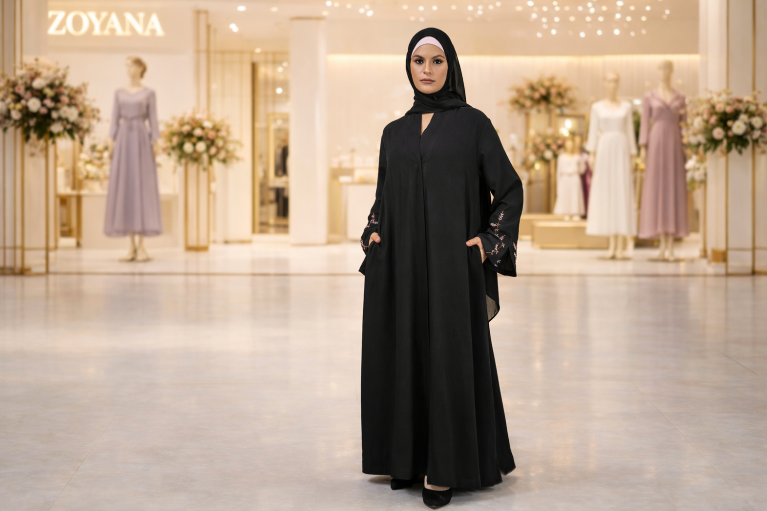 Grace in Black – Premium Abaya Style